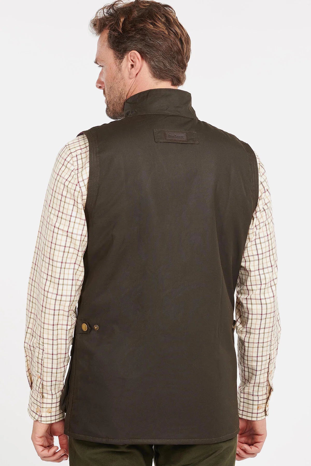 Waxed Cotton Gilet - OLIVE