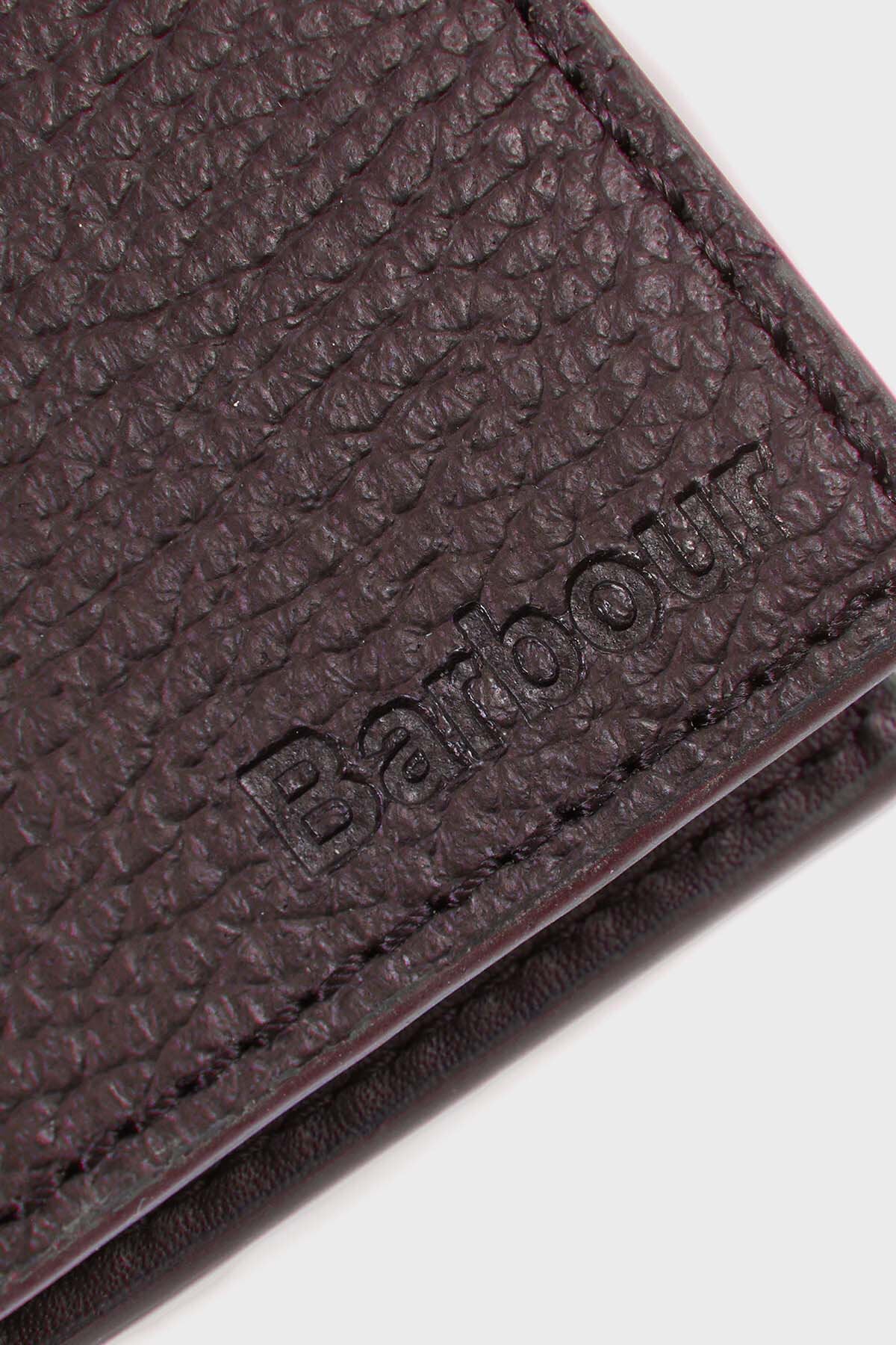 Grain Leather Billfold Wallet - DARK BROWN
