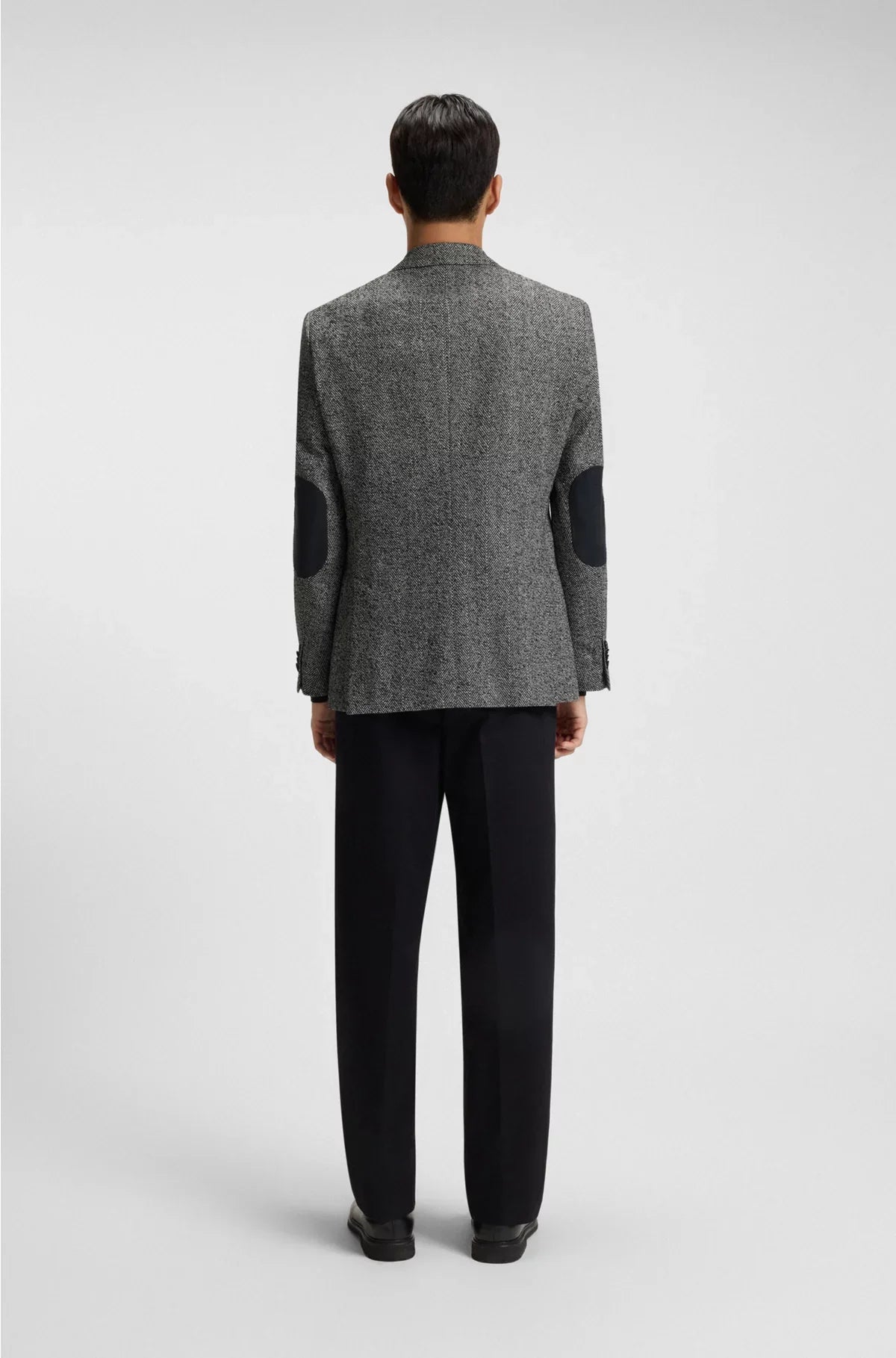 REGULAR-FIT JACKET IN A HERRINGBONE WOOL BLEND