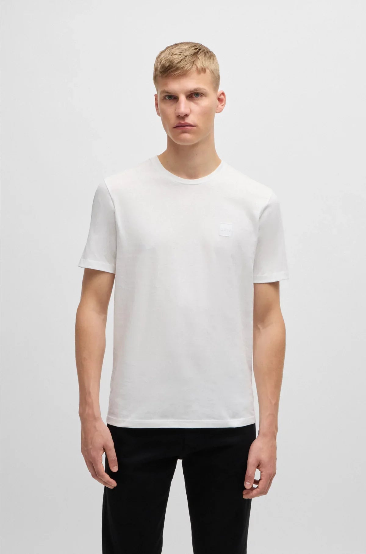 COTTON-JERSEY T-SHIRT WITH LOGO PATCH