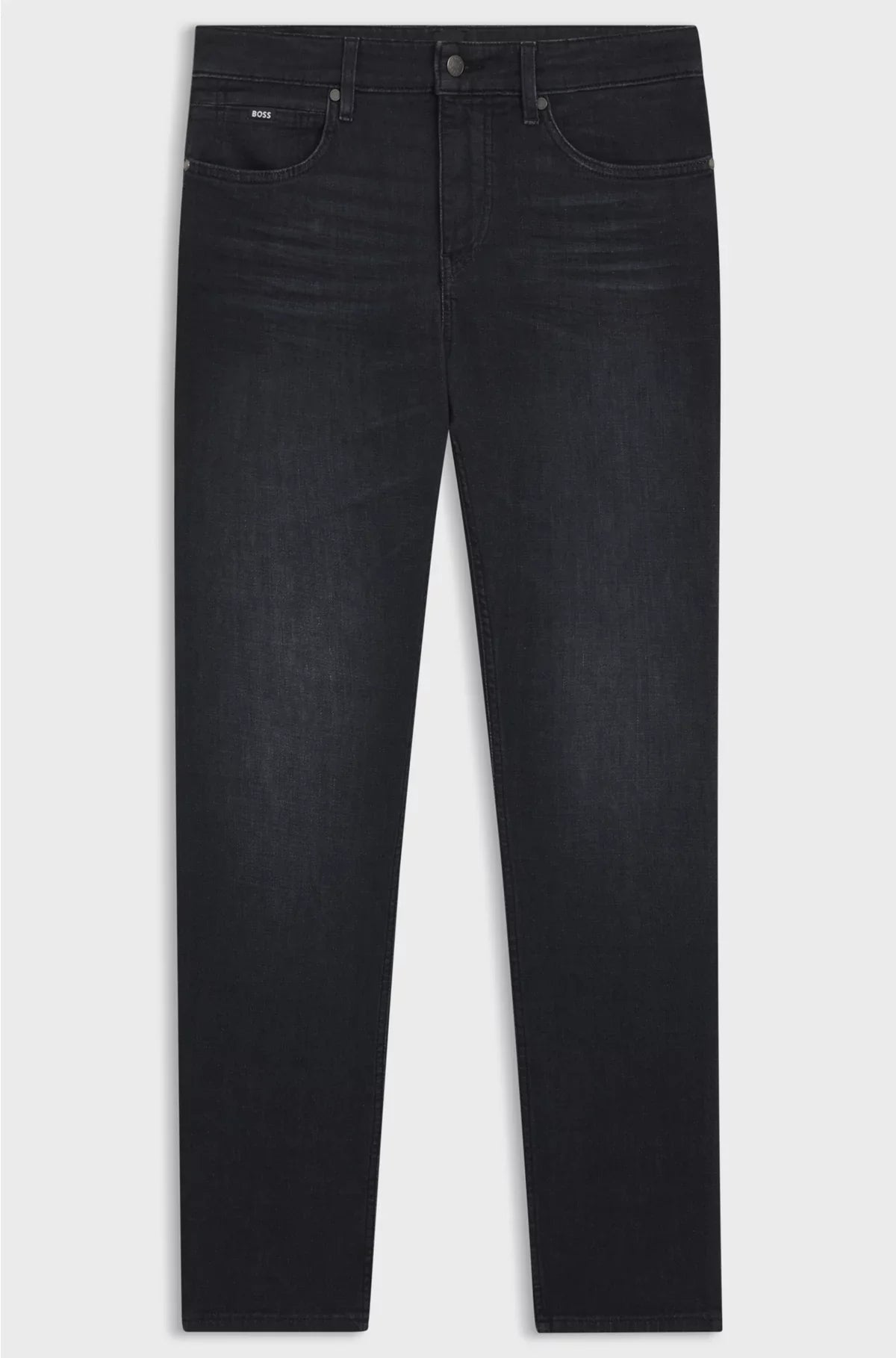 DELAWARE SLIM-FIT JEANS IN BLACK SUPER-SOFT ITALIAN DENIM