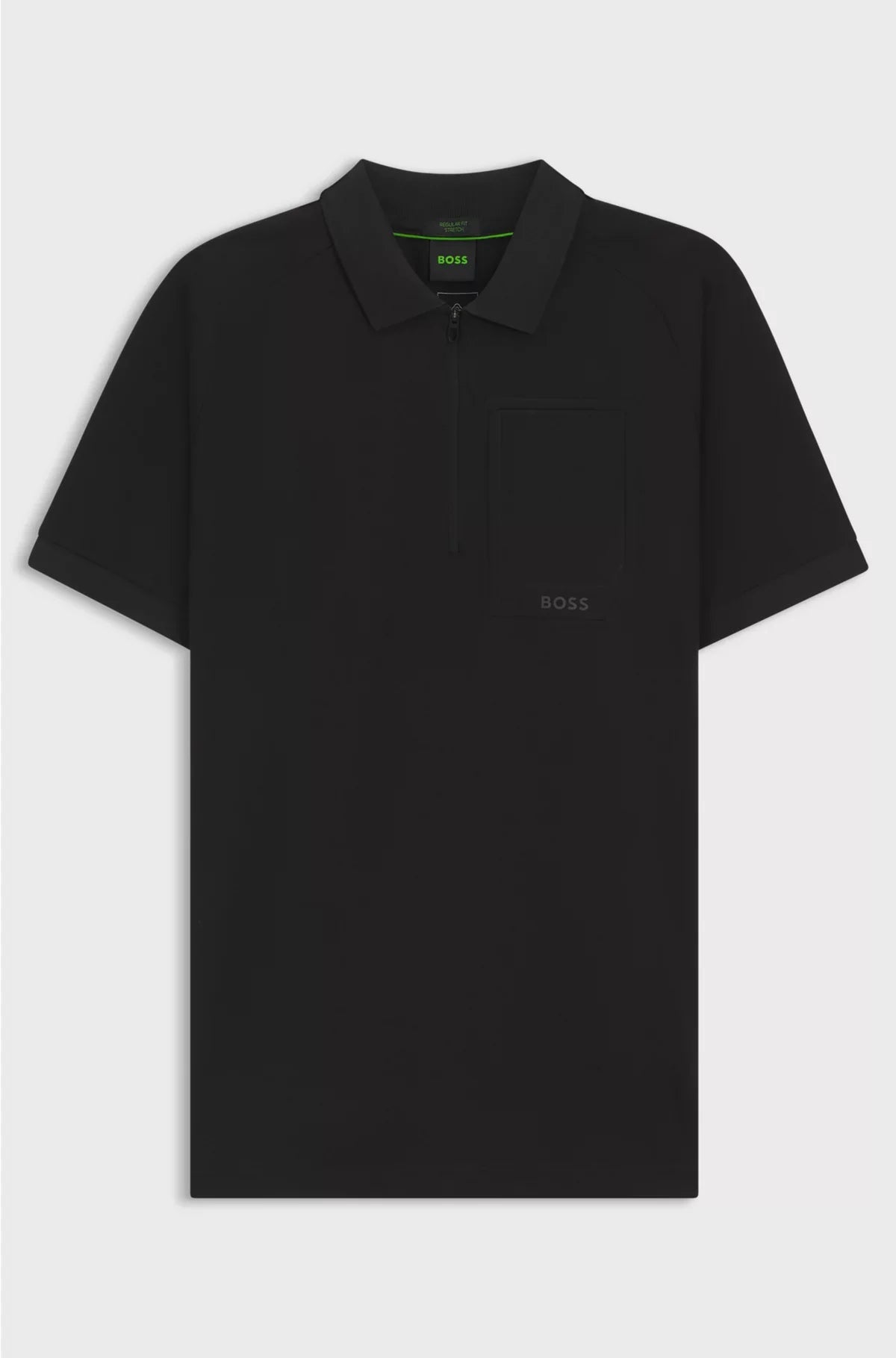 ZIP-NECK POLO SHIRT IN MOISTURE-WICKING STRETCH COTTON