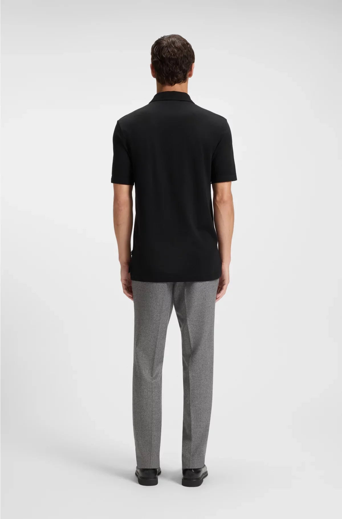ZIP-NECK POLO SHIRT WITH PIQUE WEAVE