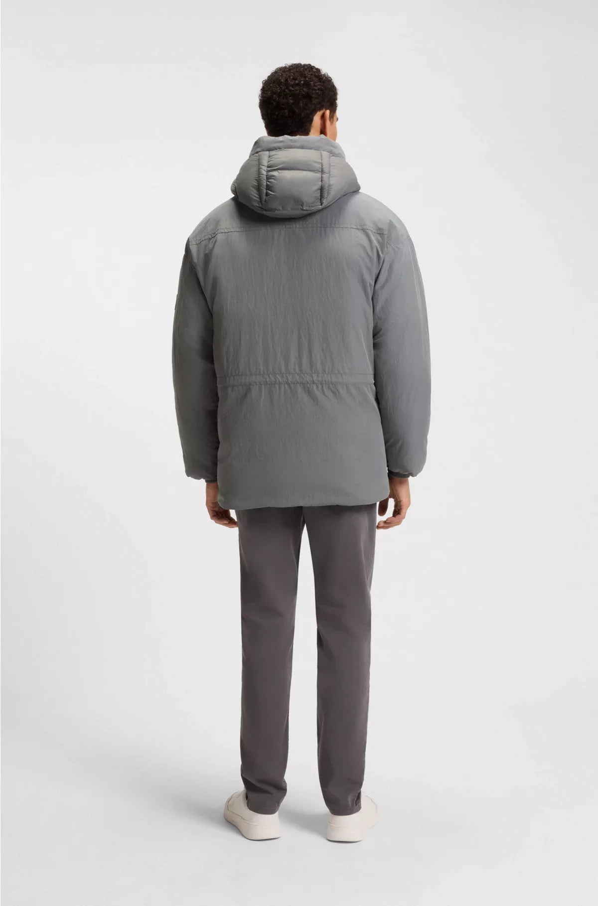 WATER-REPELLENT PUFFER JACKET WITH DETACHABLE HOOD