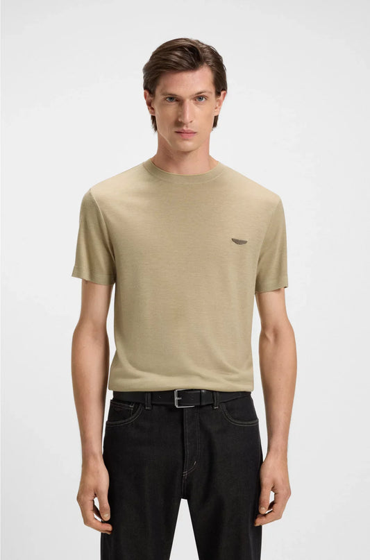 T-SHIRT WITH NUBUCK LOGO