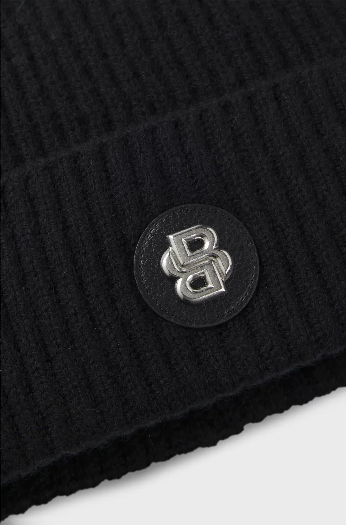 WOOL-CASHMERE BEANIE HAT WITH DOUBLE B MONOGRAM