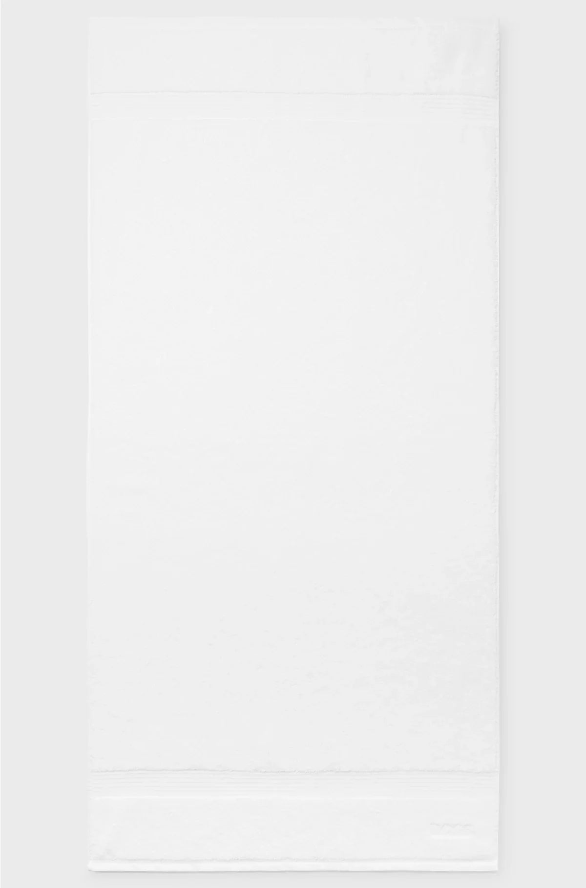 WHITE AEGEAN-COTTON BATH TOWEL WITH TONAL LOGO